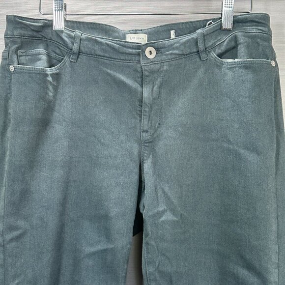 J Jill Jeans Womens 16 Petite Boyfriend Ankle Gray Denim Cotton Stretch Pockets - Picture 3 of 10